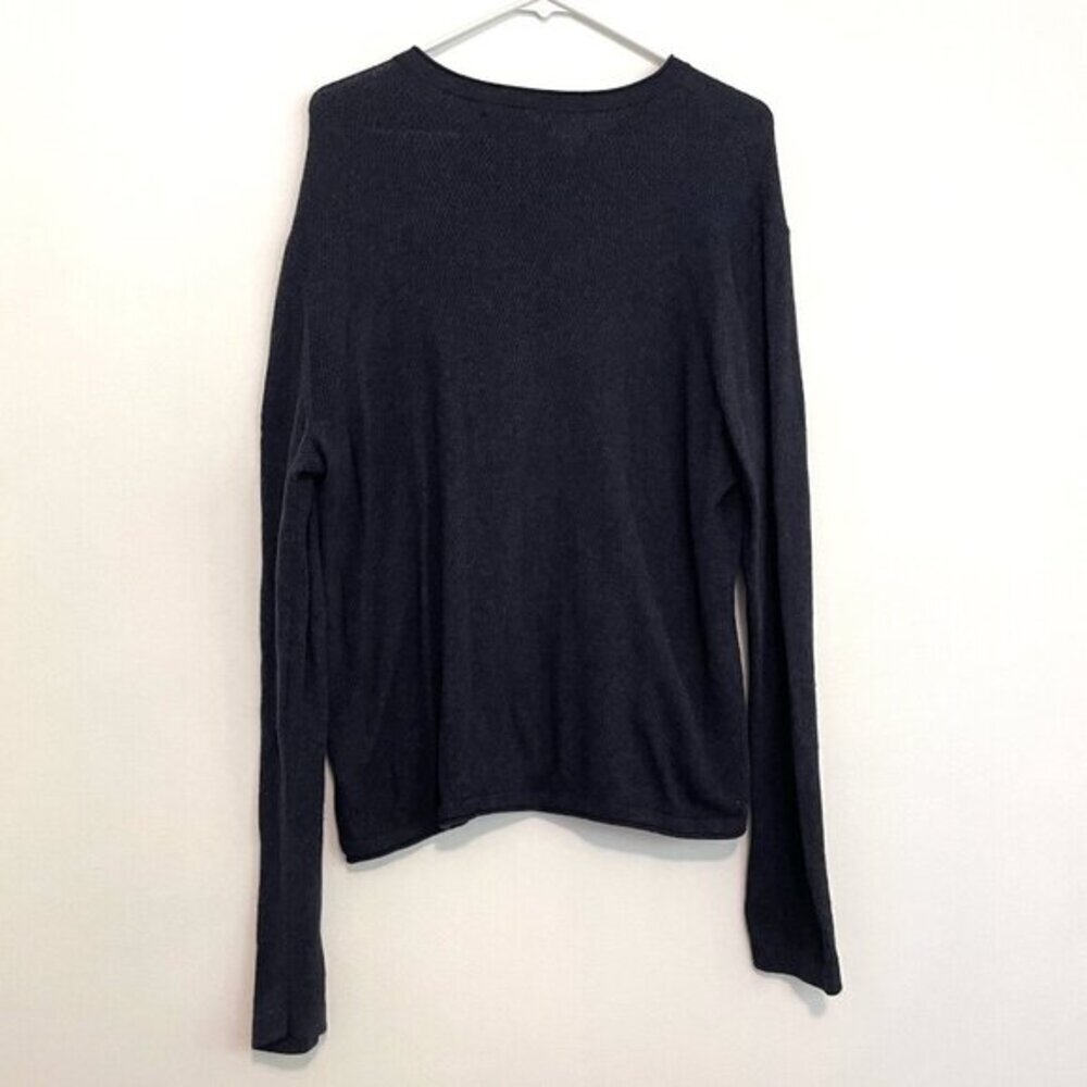 LUCKY BRAND Mens Welterweight V-Neck Sweater Navy Blue Knit Lightweight Pullover - Picture 13 of 16
